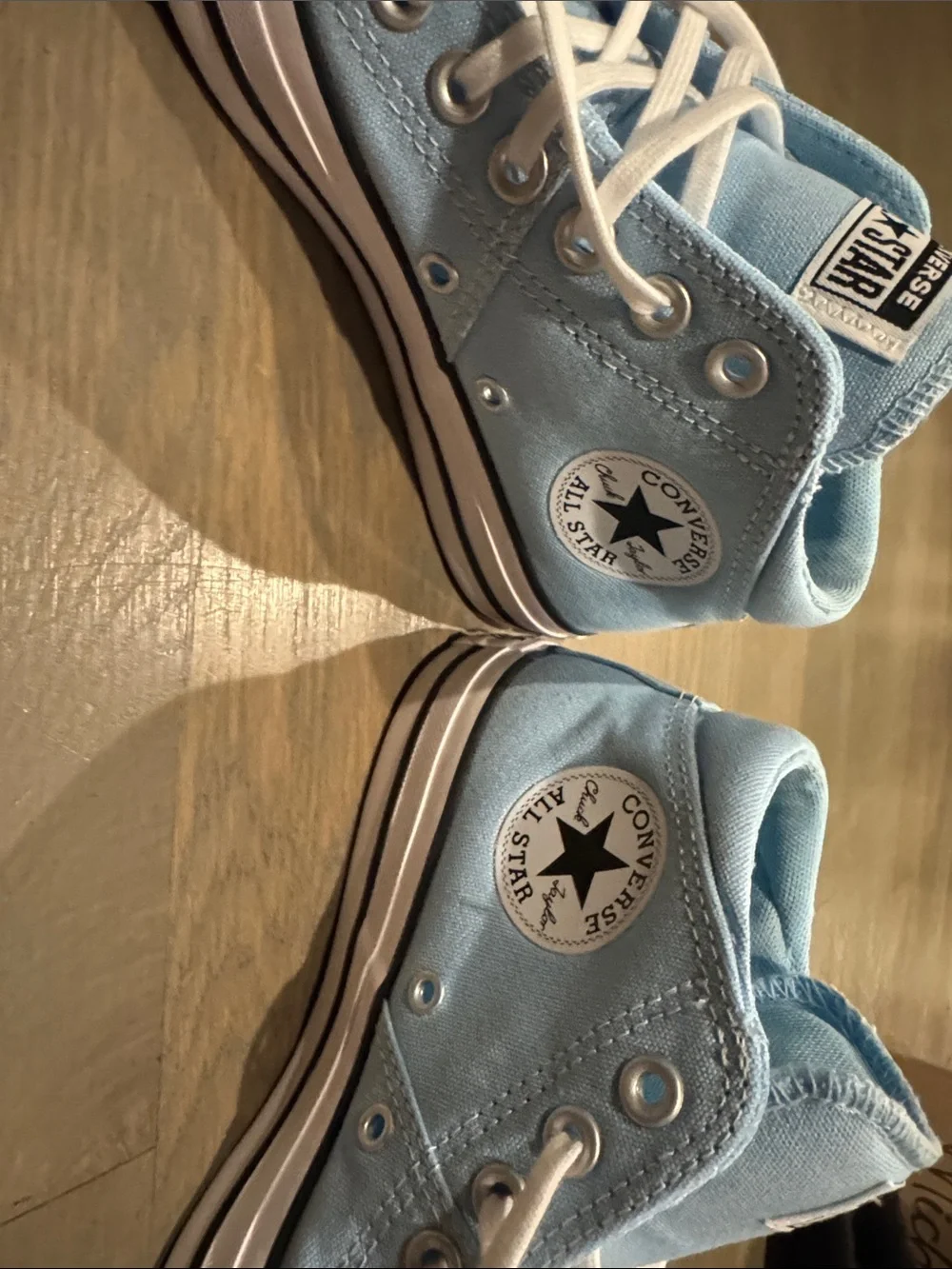 Converse Kids Light Blue High-Top Sneakers with White Accents